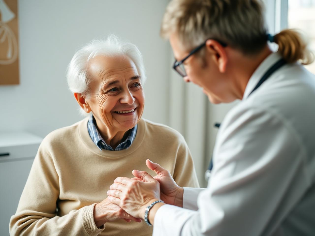 Doctor with patient